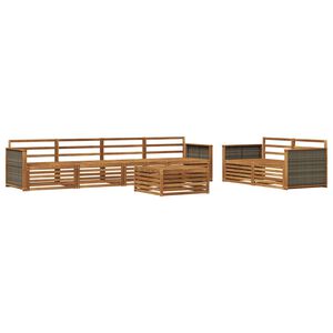 vidaXL Ulkosohvakokoelma 7 pcs Luonnollinen Tihe&auml; akasiapuu