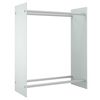 vidaXL Polttopuuteline valkoinen 80x35x100 cm karkaistu lasi