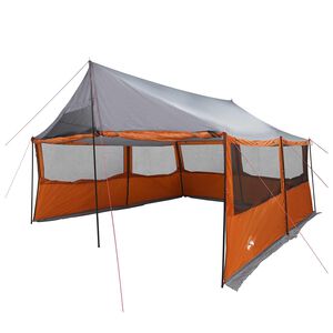 vidaXL Perhe Teltta katolla Harmaa ja oranssi 450 x 400 x 265 cm