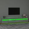 vidaXL TV-taso LED-valoilla harmaa Sonoma 270x35x40 cm