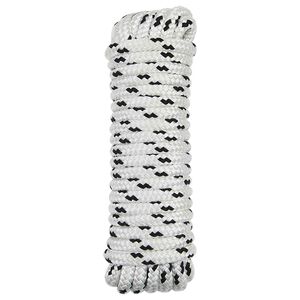 vidaXL Venelanka 10 mm 6 m Valkoinen ja musta Polyesteri