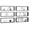 vidaXL Kuutiosein&auml;hyllyt 6 kpl harmaa 80x15x26,5 cm lastulevy