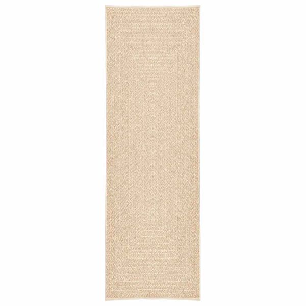 vidaXL Matto ZIZUR beige 80x250 cm juuttityyli sis&auml;- ja ulkok&auml;ytt&ouml;&ouml;n