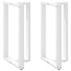 vidaXL Baarip&ouml;yd&auml;n jalat T-muotoiset 2 kpl valkoinen 60x35x(100-101) cm ter&auml;s