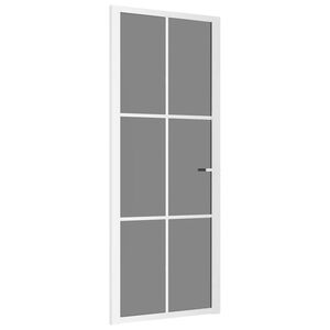 vidaXL Sis&auml;ovi 83x201,5 cm valkoinen ESG-lasi ja alumiini