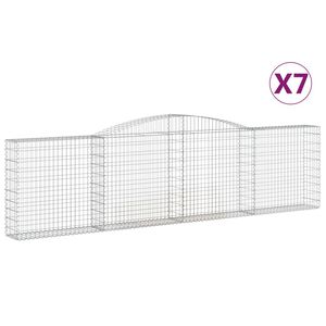 vidaXL Kaarevat kivikorit 7 kpl 400x30x100/120 cm galvanoitu rauta