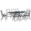 vidaXL Piharuokailu setti 9 pcs Antrasiitti 212 x 90 x 76 cm