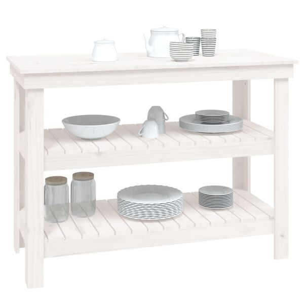 vidaXL Ty&ouml;penkki valkoinen 110,5x50x80 cm t&auml;ysi m&auml;nty