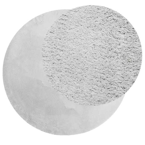 vidaXL Matto HUARTE lyhytnukkainen ja pest&auml;v&auml; harmaa &Oslash; 100 cm