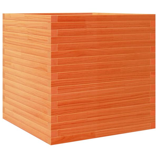 vidaXL Puutarhakukkalaatikko vahanruskea 70x70x68,5 cm t&auml;ysi m&auml;nty