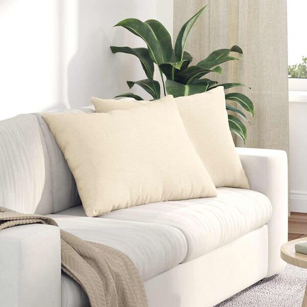 vidaXL Sohvatyynyt 2 pcs Kerma 70 x 50 cm Korduroikangas