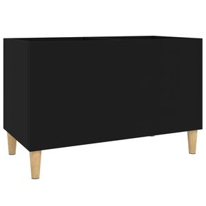 vidaXL LP-levyjen s&auml;ilytyskaappi musta 74,5x38x48 cm tekninen puu