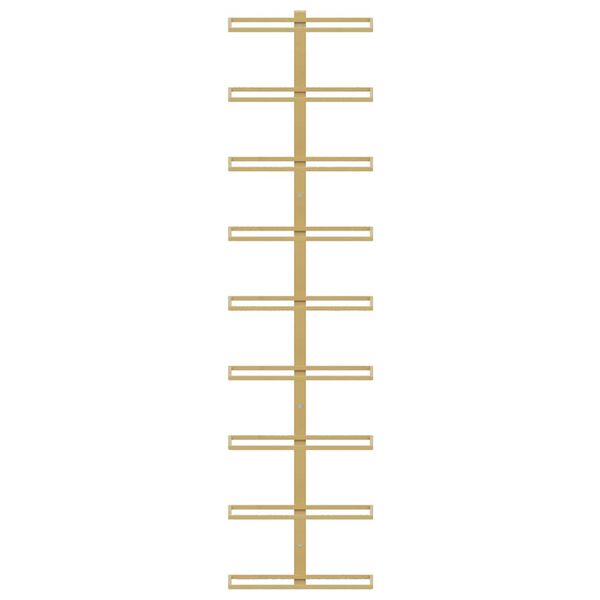 vidaXL Sein&auml;kiinnitett&auml;v&auml; viinipulloteline 9 pullolle 2 kpl kulta