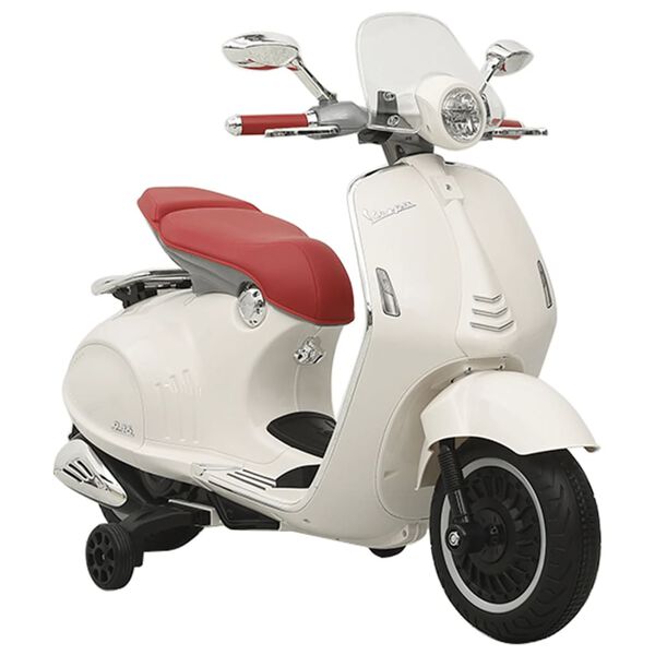 vidaXL Sähkömoottoripyörä lapsille Vespa GTS300 valkoinen