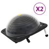 vidaXL Uima-altaan aurinkovoimal&auml;mmitin 2 kpl 75x75x36 cm HDPE alum.