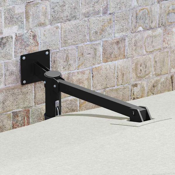 vidaXL Puutarhavarjo Beige ja musta 248.5 x 247.5 x 160 cm