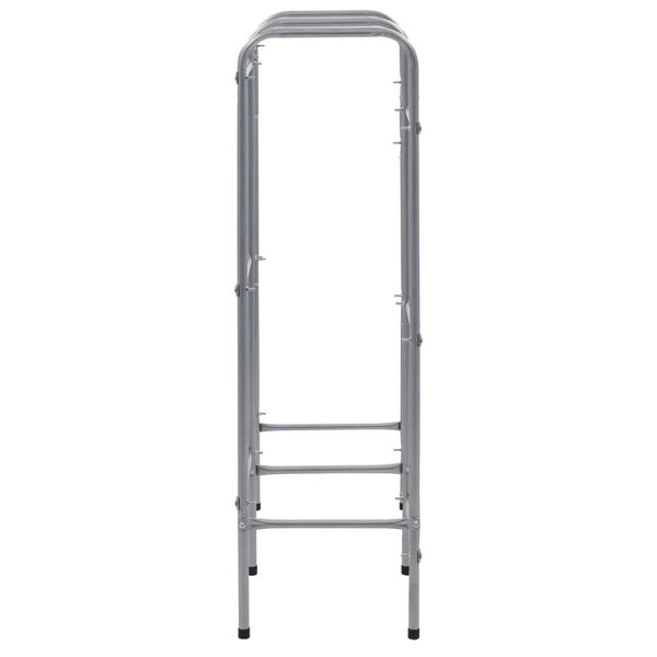 vidaXL Varastohylly 6 korille hopea 96x33x116 cm teräs