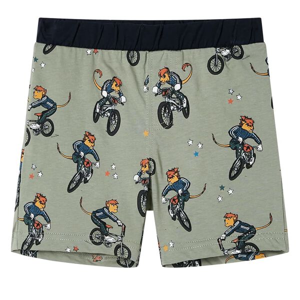 Lasten lyhythihainen pyjama vaalea khaki 116