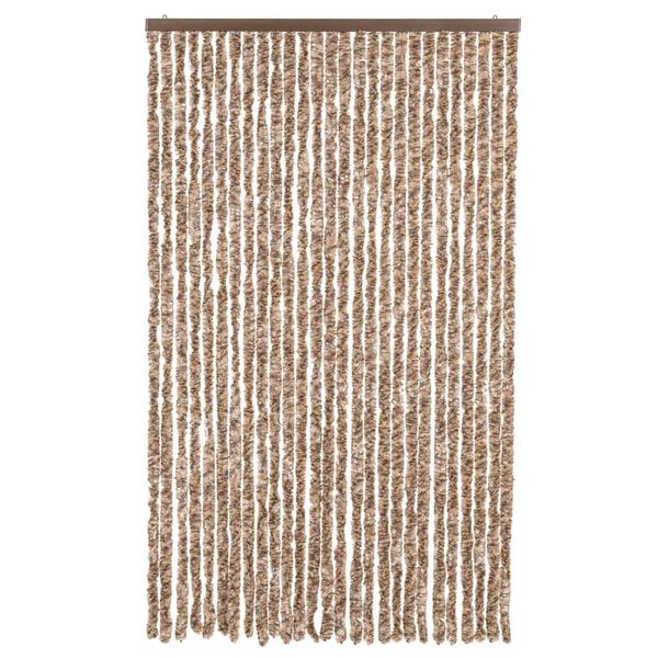 vidaXL Hy&ouml;nteisverho beige ja tummanruskea 118x220 cm chenille
