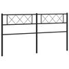 vidaXL Metallinen vaihtop&auml;&auml;ty musta 200 cm