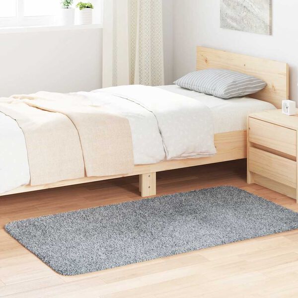 vidaXL P&ouml;rr&ouml;matto korkeanukkainen NAVARRA vaaleanharmaa 80x150 cm