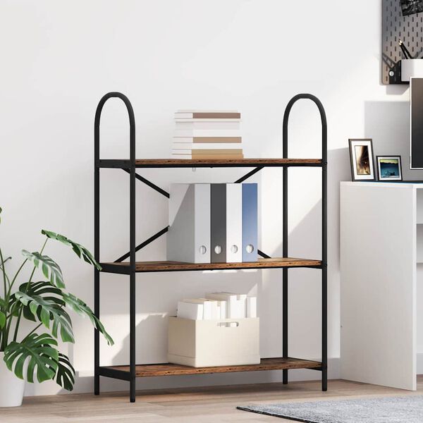 vidaXL Kirjahylly Vanha puu 80 x 30 x 109 cm Tekninen puu