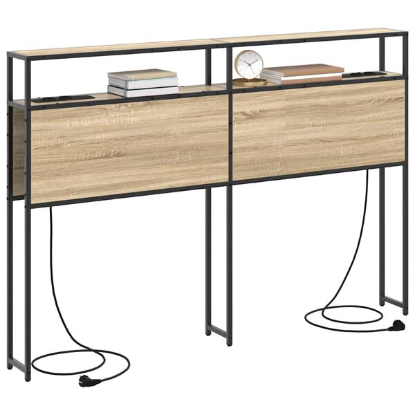 vidaXL S&auml;ilytysp&auml;&auml;ty hyllyll&auml; Sonoma tammi 160 cm Tekninen puu