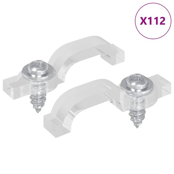 vidaXL LED-nauhakiinnikkeet 2 pcs L&auml;pin&auml;kyv&auml; 2 x 1 x 0.5 cm