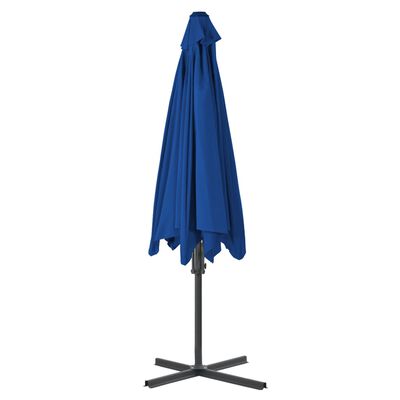 vidaXL Aurinkovarjo terästangolla sininen 300x230 cm