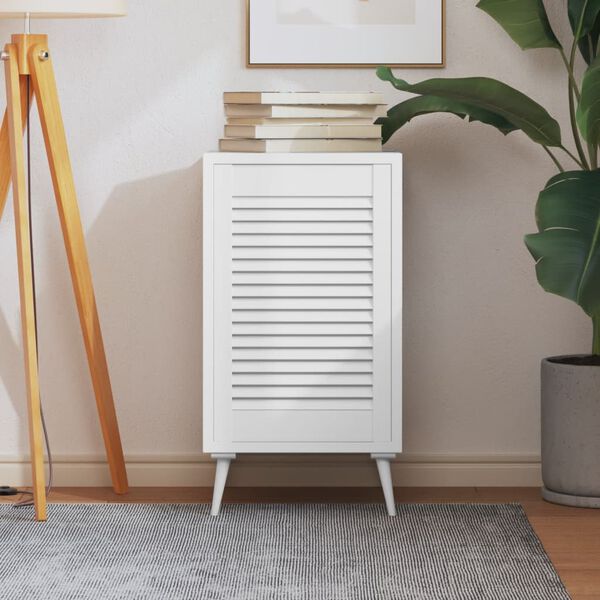 vidaXL Kaapin ovi s&auml;leikk&ouml;muotoilu valkoinen 61,5x39,4 cm t&auml;ysi m&auml;nty