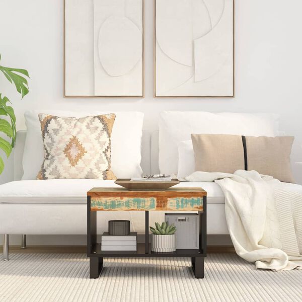 vidaXL Sohvapöytä 55x50x40 cm kierrätetty täyspuu