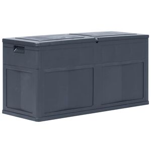 vidaXL Puutarhan varastoarkku 320 l musta