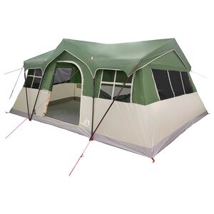 vidaXL Perhe Teltta 487 x 340 x 216 cm Vihre&auml; Polyesteri ja ter&auml;s