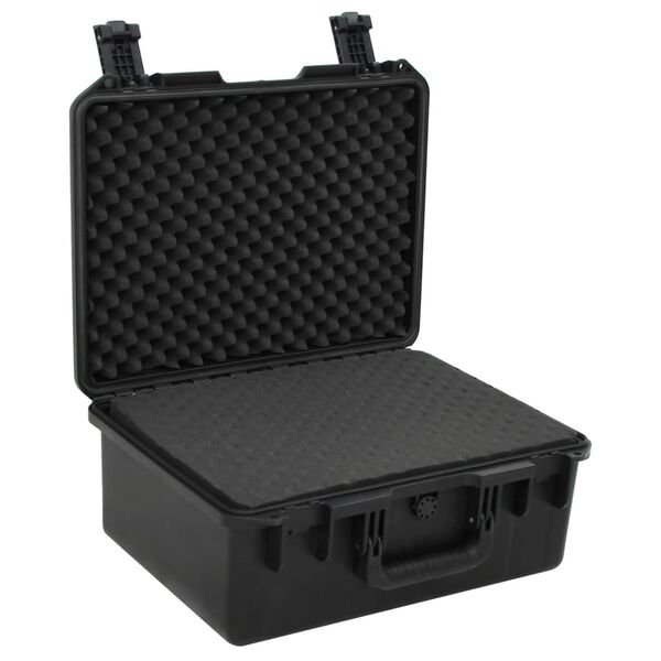 vidaXL Kannettava Flight Case Musta 49x38x23 cm PP