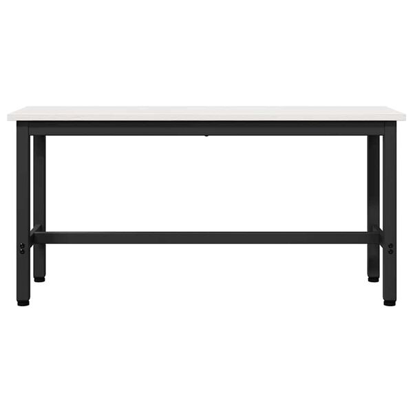 vidaXL Ruokapenkki Valkoinen 100 x 32,5 x 49 cm T&auml;yspuinen m&auml;nty