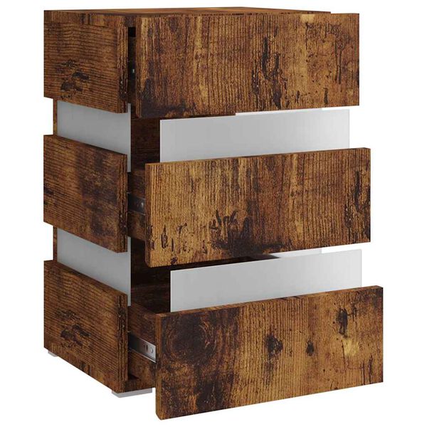 vidaXL LED-y&ouml;p&ouml;yt&auml; savutammi 45x35x67 cm tekninen puu