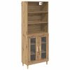vidaXL Korkea kaappi Artisan tammi 69,5 x 32,5 x 180 cm Tekninen puu