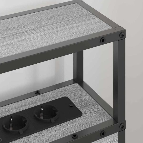 vidaXL Säilytyspääty hyllyllä Harmaa sonoma 75 cm Tekninen puu