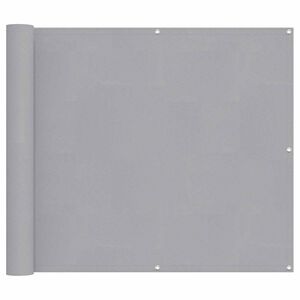 vidaXL Parvekkeen Verho Vaaleanharmaa 100 x 400 cm Oxford-kangas