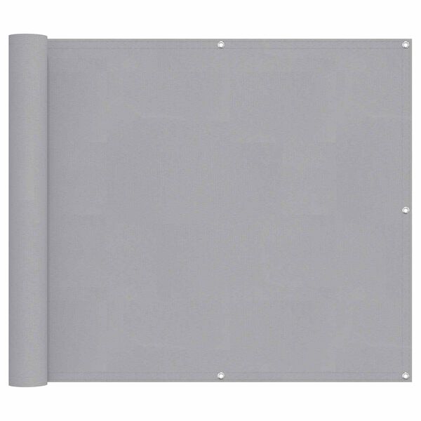 vidaXL Parvekkeen Verho Vaaleanharmaa 100 x 400 cm Oxford-kangas