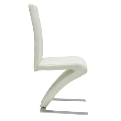 vidaXL Ruokapöydän tuolit 4 kpl valkoinen keinonahka