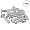 vidaXL Lukitusruuvi Yksiv&auml;rinen 2647 pcs Hopea Ter&auml;s
