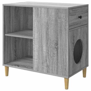 vidaXL Kissatalo Harmaa Sonoma 72 x 42,5 x 70 cm Tekninen puu
