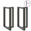vidaXL Baarip&ouml;yd&auml;n jalat T-muotoiset 2 kpl antrasiitti 60x35x(90-91) cm ter&auml;s