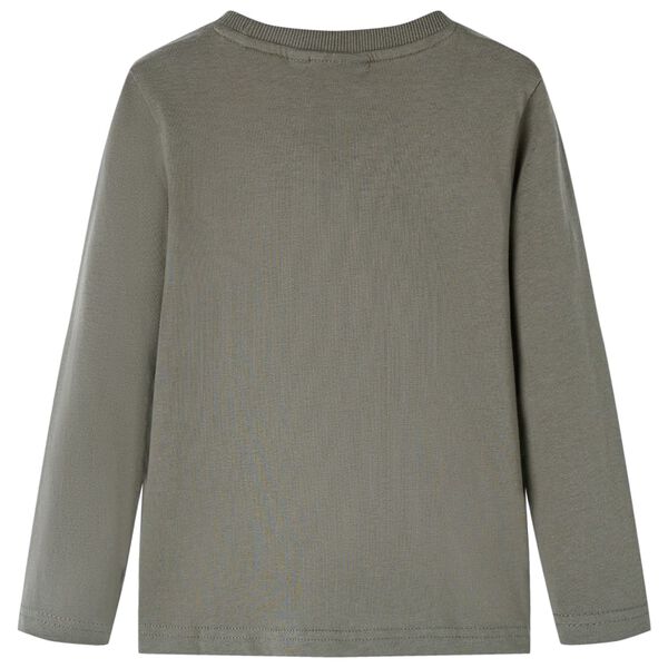 Lasten pitk&auml;hihainen T-paita khaki 140
