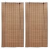 vidaXL Bambu rullaverhot 2 kpl 80 x 160 cm ruskea