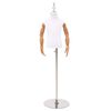 vidaXL S&auml;&auml;dett&auml;v&auml; 120-157 cm mannekiini jalustalla Unisex PP valkoinen