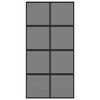 vidaXL Liukuovi musta 102,5x205 cm karkaistu lasi ja alumiini