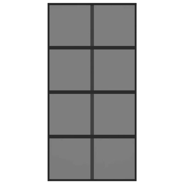 vidaXL Liukuovi musta 102,5x205 cm karkaistu lasi ja alumiini