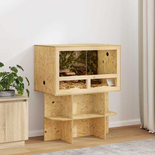 vidaXL Terrarium Ruskea 80 x 50 x 50 cm OSB